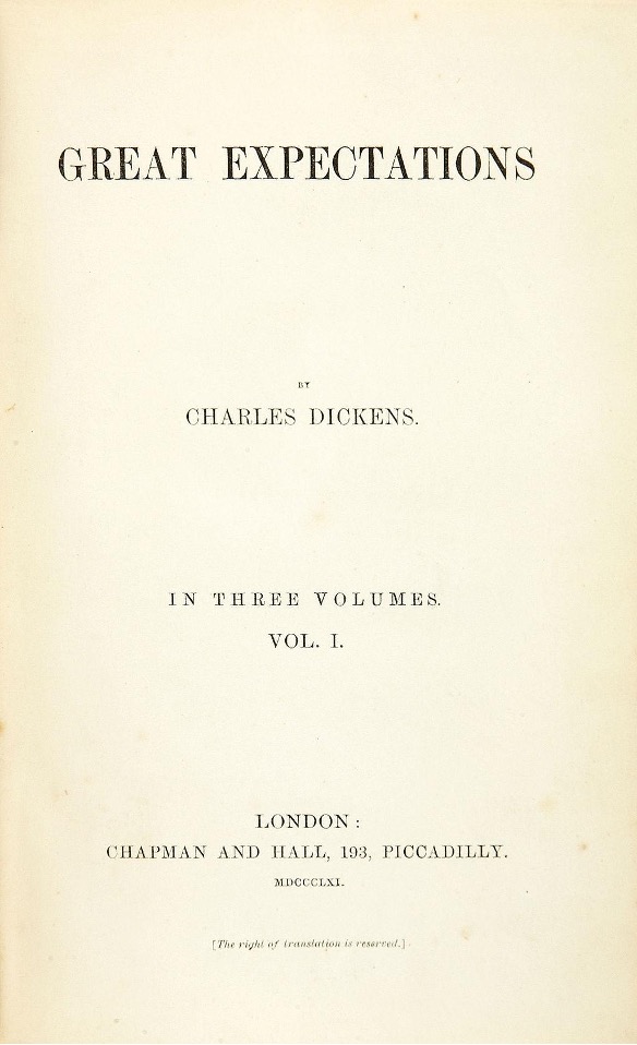 Title page from Dickens's Great Expectations